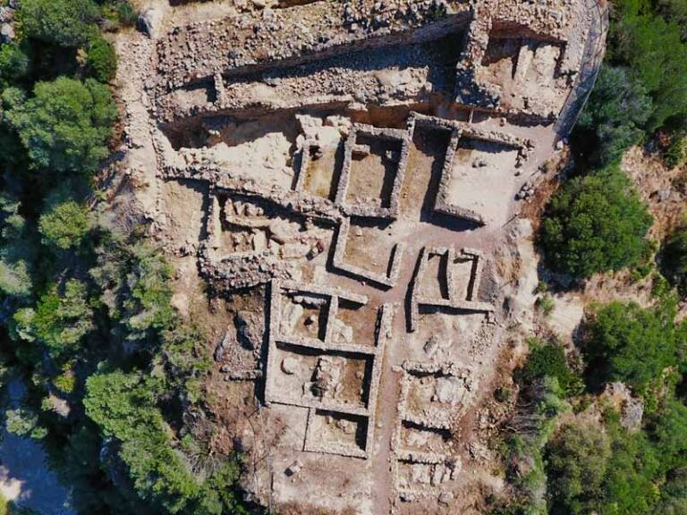 Journey Through Time: Historic Sites Near the River Ebro An aerial photo of the historic Iberian Village in Benifallet